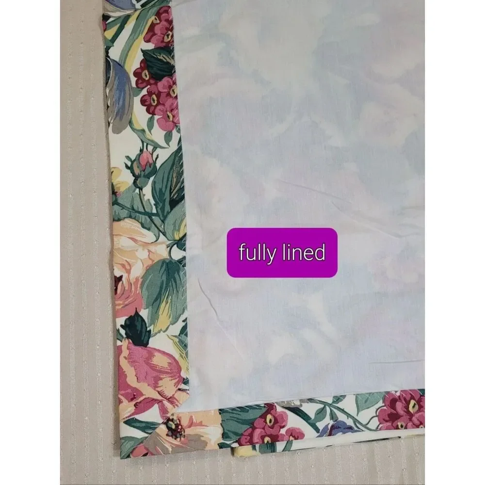 Vintage 80s Springmaid Floral Curtain Panels Cottagecore Chintz Set of 4 | Rare!
